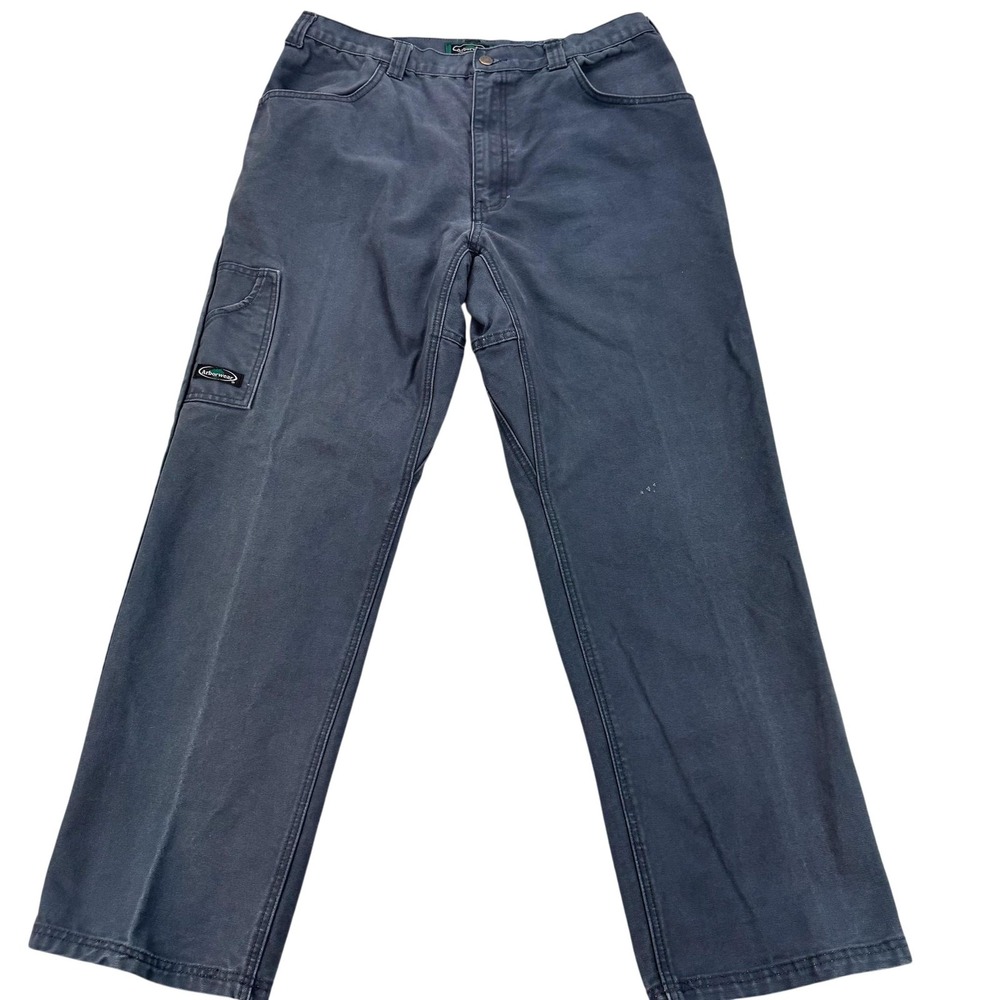 Arborwear Canvas Cargo Pants Mens 38 Gray Utility Workwear Relaxed Fit 36x31